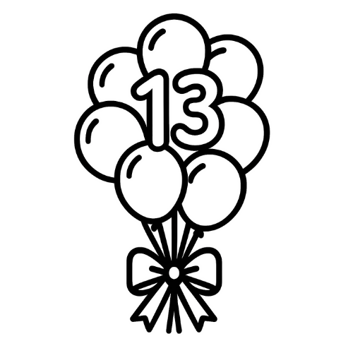 Birthday Balloon Bouquet 13 - Digital File - XCS Friendly Tumbler My Custom Designs PNG