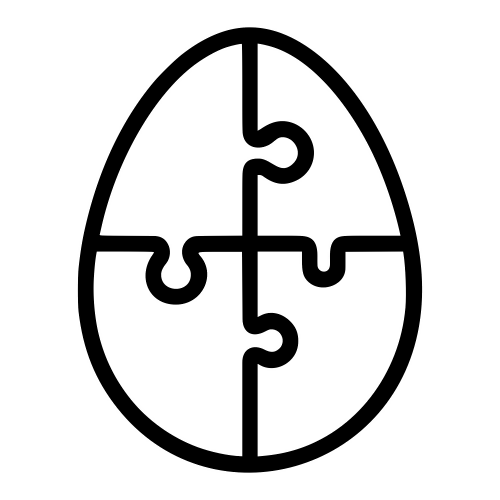 Egg Puzzle Pieces - Digital File - XCS Friendly Digital My Custom Designs PDF