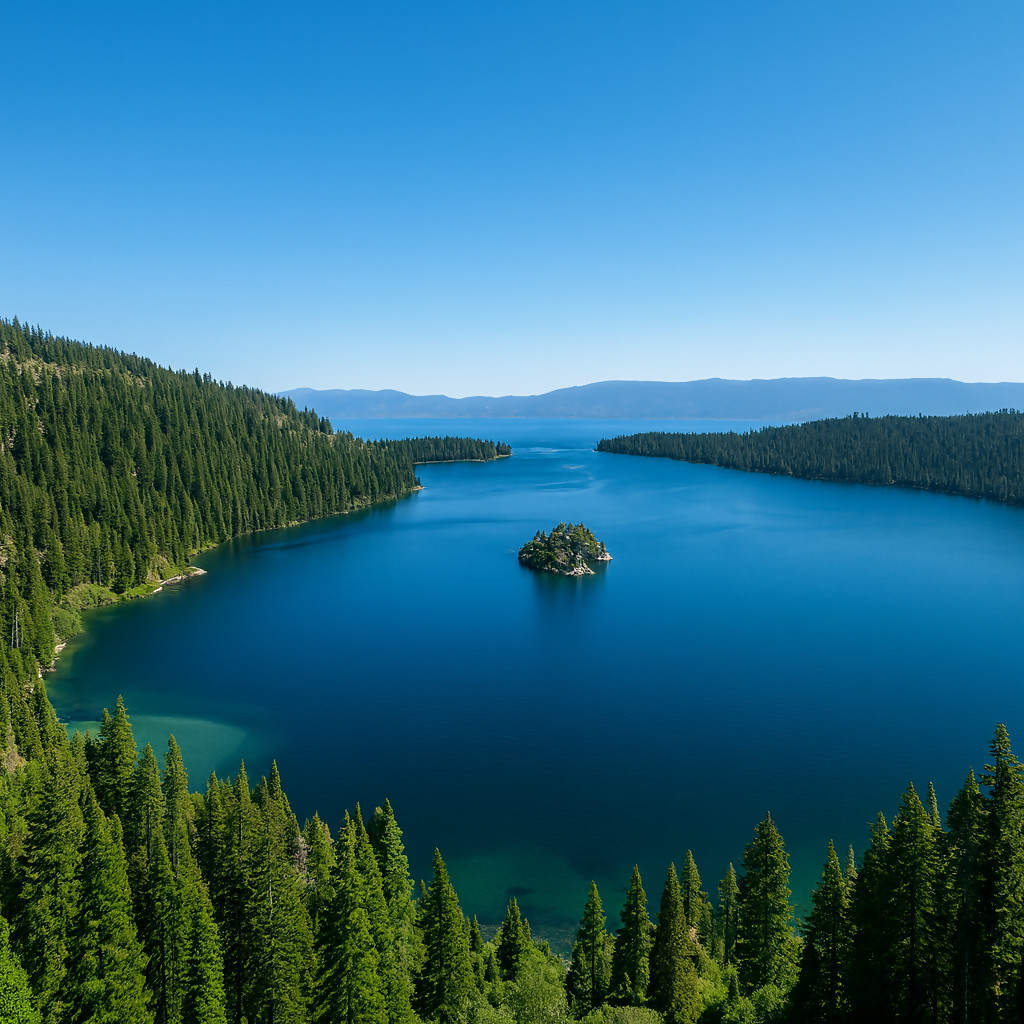 Emerald Bay - Lake Tahoe - California United States - Rendered - Digital File Digital My Custom Designs PDF