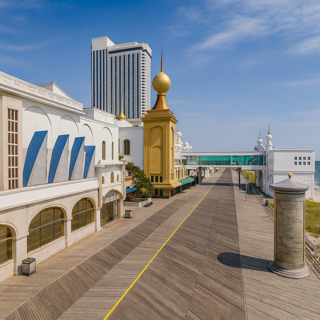 Atlantic City Boardwalk - New Jersey United States - Rendered - Digital File Digital My Custom Designs PDF