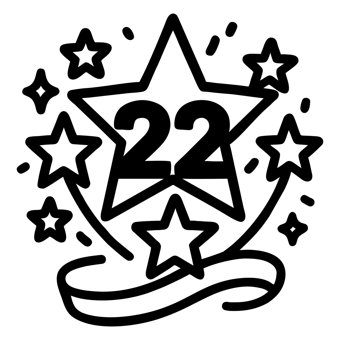 Birthday Stars Design (22) - Digital File - XCS Friendly Tumbler My Custom Designs PNG