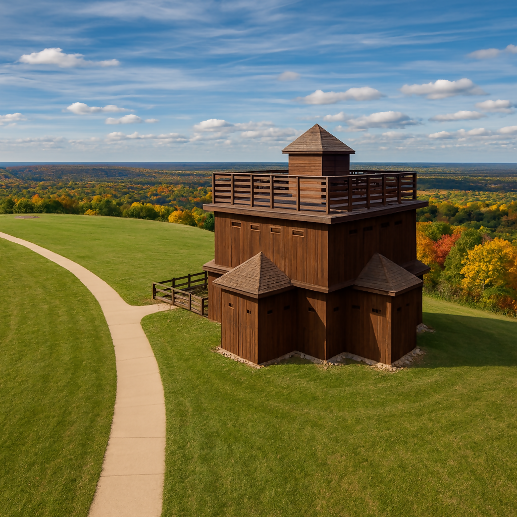 Fort Abraham Lincoln State Park - North Dakota United States - Rendered - Digital File