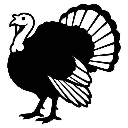 Turkey Silhouette - Digital File - XCS Friendly Digital My Custom Designs PDF