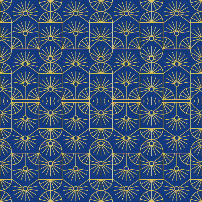 Geometric Abstract - Art-deco Geometric Sunbursts Pattern - Digital File Digital My Custom Designs PDF