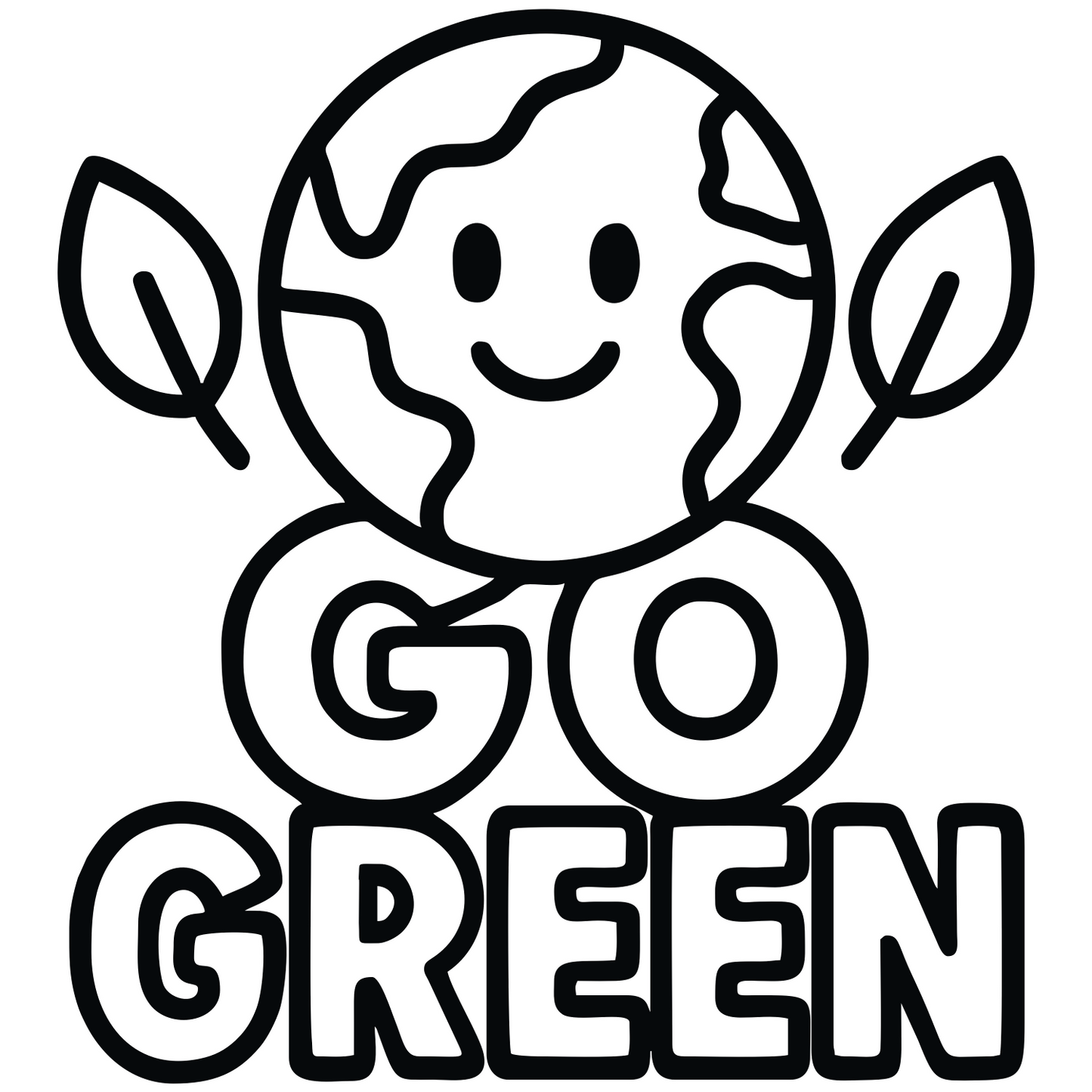 Go Green - Digital File - XCS Friendly Digital My Custom Designs PNG