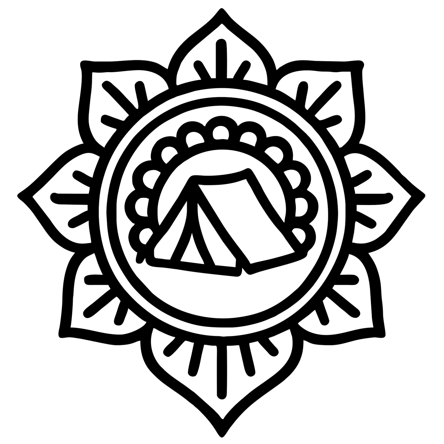 Tent Mandala Design - Digital File - XCS Friendly Digital My Custom Designs PNG