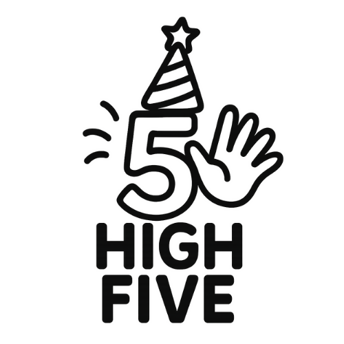 Funny High Five 5th Birthday - Digital File - XCS Friendly Tumbler My Custom Designs PNG