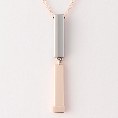 Personalized Hidden Message Sliding Pendant Necklace Jewelry My Custom Designs Rose gold