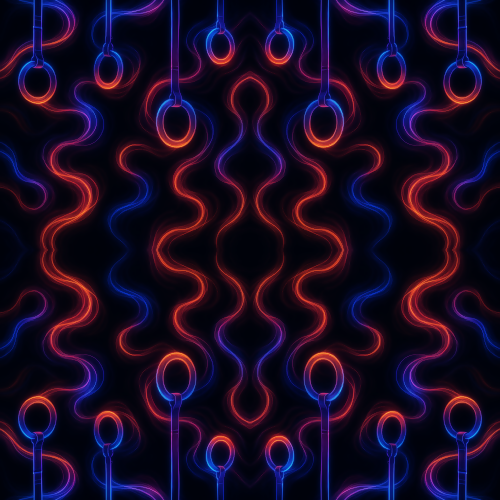 Sports and Active Lifestyle - Electric Gymnastic Rings And Motion Trails - Pattern - Digital File Digital My Custom Designs PDF