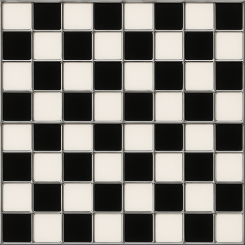 Vintage and Retro - 50s Diner Checkerboards With Chrome Edges - Pattern - Digital File Digital My Custom Designs PDF
