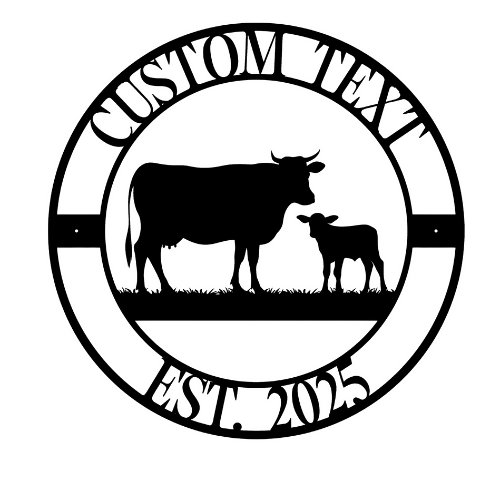 Dairy Farm Cows - Metal sign / Home Decor - My Custom Designs Digital My Custom Designs ZIP File