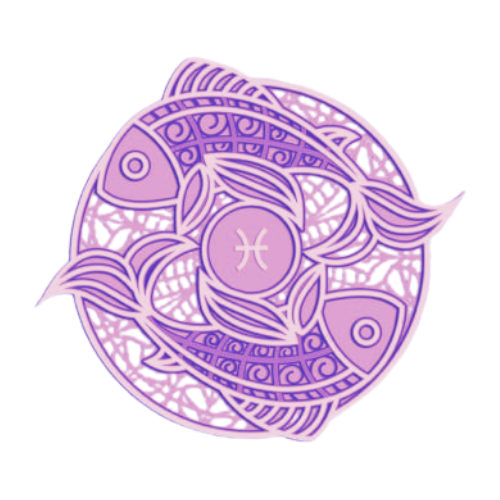 Layered Zodiac Wall Art Pisces decoration My Custom Designs Light Purple 12"