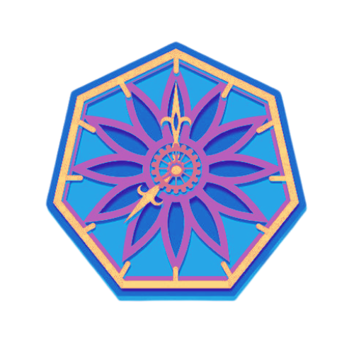 Layered Mandala Geometric Wall Clock decoration My Custom Designs Coral 10"