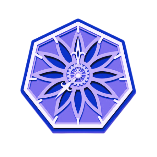 Layered Mandala Geometric Wall Clock decoration My Custom Designs Purple 10"