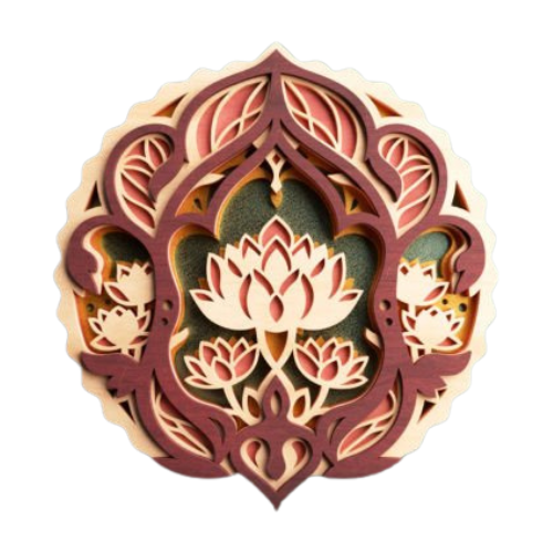 Layered Mandala Wall Art decoration My Custom Designs Heather red