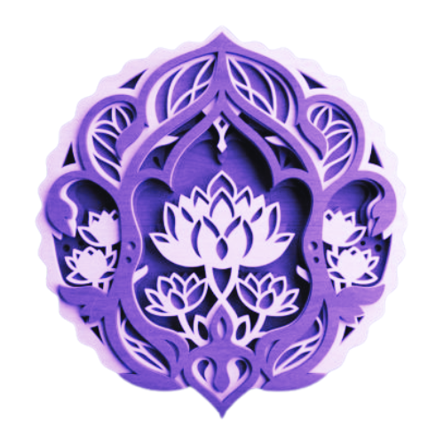 Layered Mandala Wall Art decoration My Custom Designs Purple