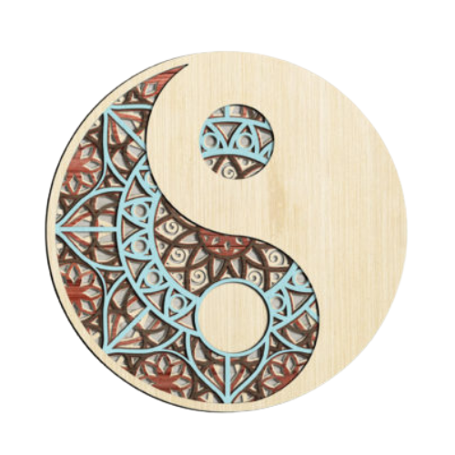 Layered Yin And Yang Wall Décor My Custom Designs Off White