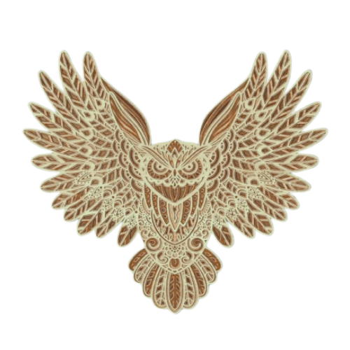 Layered Owl Wall Art decoration My Custom Designs