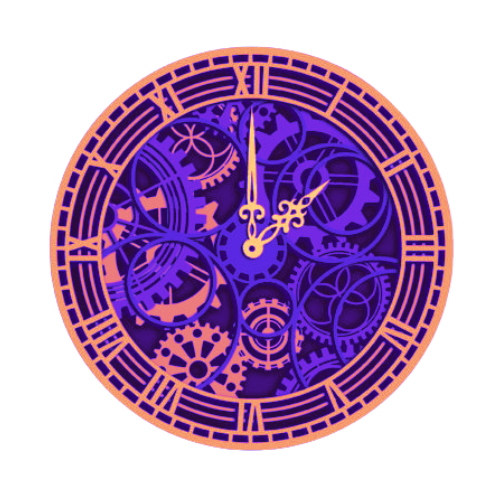 Layered Gears Clock Wall Art clock My Custom Designs
