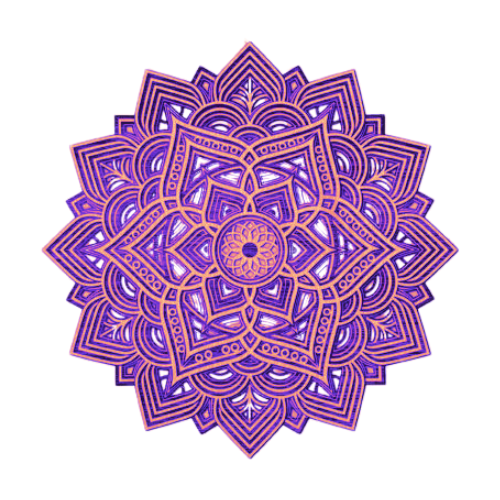 Layered Elaborate Mandala Wall Décor clock My Custom Designs Hot Pink 12"