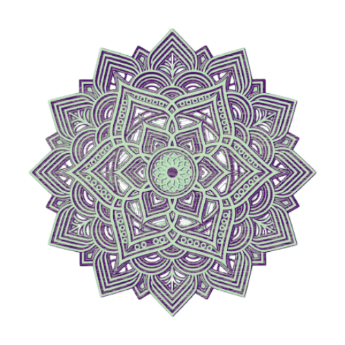 Layered Elaborate Mandala Wall Décor clock My Custom Designs Seafoam 12"