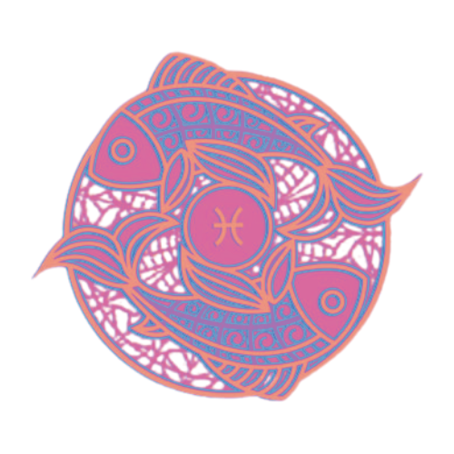 Layered Zodiac Wall Art Pisces decoration My Custom Designs Cotton Candy 12"
