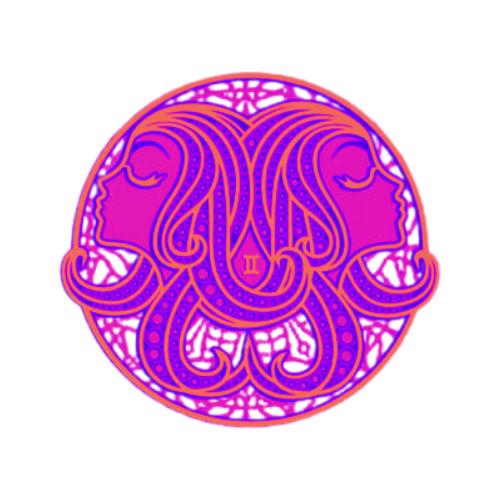 Layered Zodiac Wall Art Gemini decoration My Custom Designs Hot Pink 12"