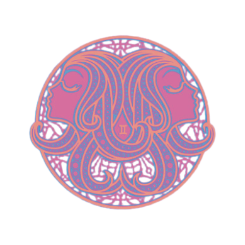 Layered Zodiac Wall Art Gemini decoration My Custom Designs Coral 12"