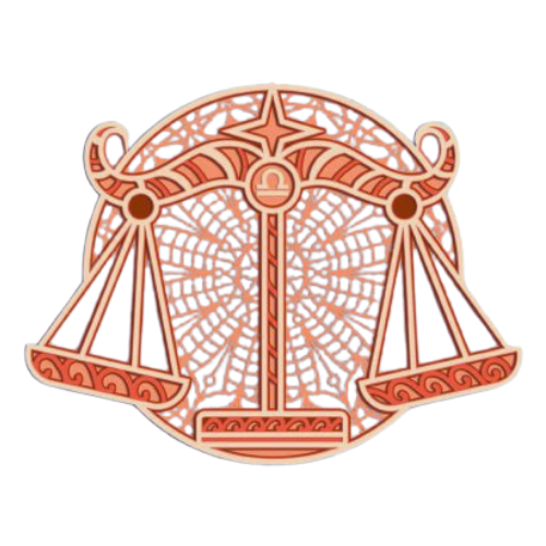 Layered Zodiac Wall Art Libra decoration My Custom Designs Heather red 12"