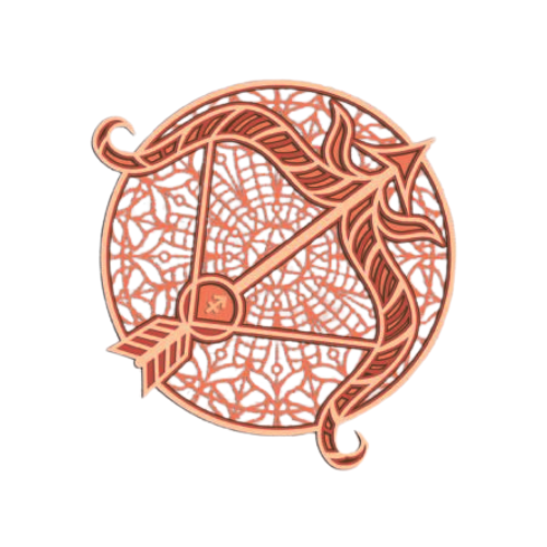Layered Zodiac Wall Art Sagittarius decoration My Custom Designs Heather red 12"