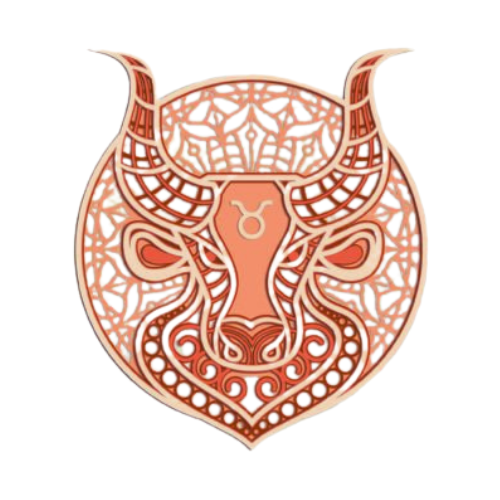Layered Zodiac Wall Art Taurus decoration My Custom Designs Heather red 12"