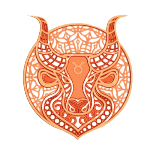 Layered Zodiac Wall Art Taurus decoration My Custom Designs Orange 12"