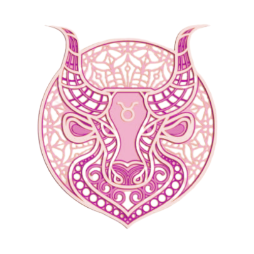 Layered Zodiac Wall Art Taurus decoration My Custom Designs Pink 12"