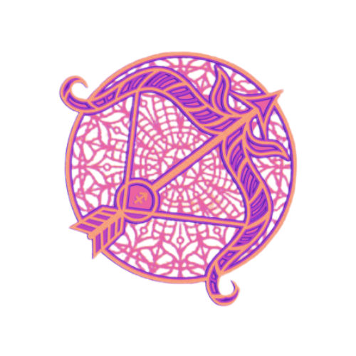 Layered Zodiac Wall Art Sagittarius decoration My Custom Designs Hot Pink 12"