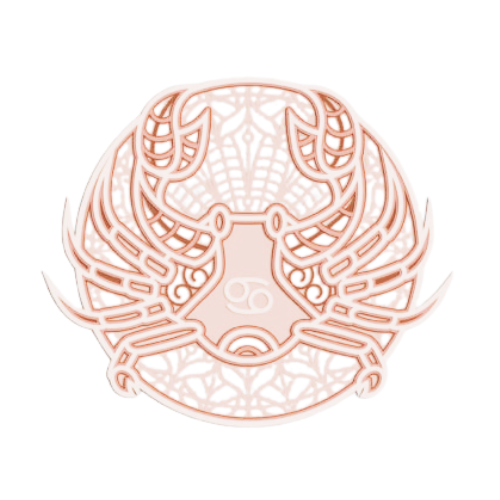 Layered Zodiac Wall Art Cancer decoration My Custom Designs Off White 12"