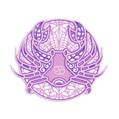 Layered Zodiac Wall Art Cancer decoration My Custom Designs Purple 12"
