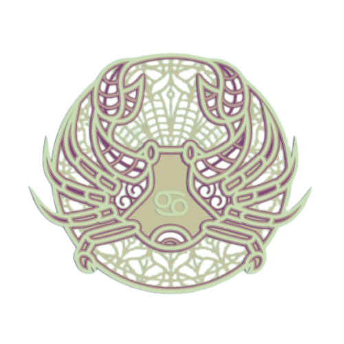 Layered Zodiac Wall Art Cancer decoration My Custom Designs sage 12"