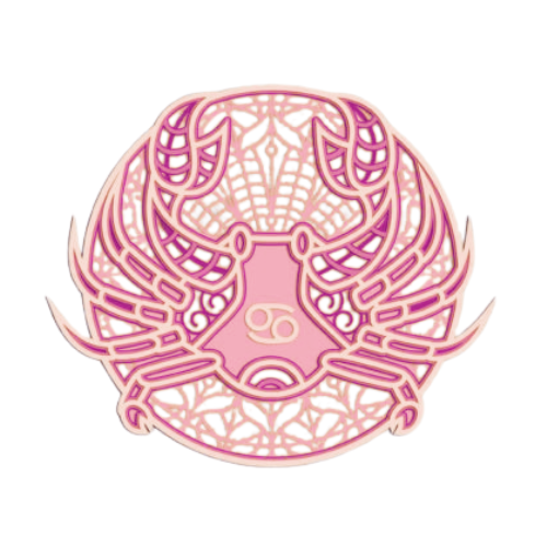 Layered Zodiac Wall Art Cancer decoration My Custom Designs Pink 12"