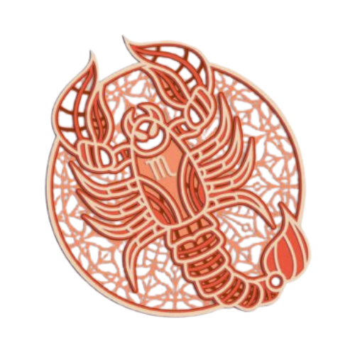Layered Zodiac Wall Art Scorpio decoration My Custom Designs Rust 12"