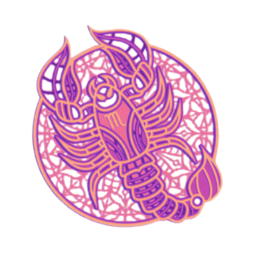 Layered Zodiac Wall Art Scorpio decoration My Custom Designs Hot Pink 12"