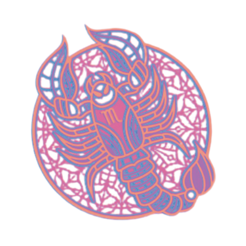 Layered Zodiac Wall Art Scorpio decoration My Custom Designs Coral 12"