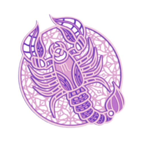 Layered Zodiac Wall Art Scorpio decoration My Custom Designs Purple 12"