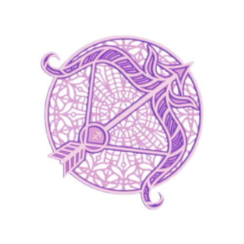 Layered Zodiac Wall Art Sagittarius decoration My Custom Designs Light Purple 12"