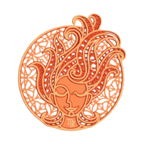 Layered Zodiac Wall Art Virgo decoration My Custom Designs Orange 12"