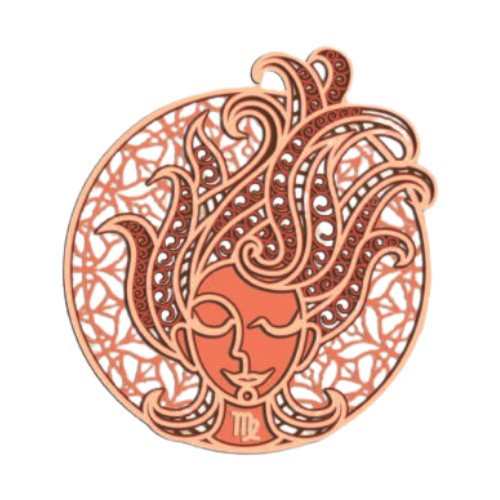Layered Zodiac Wall Art Virgo decoration My Custom Designs Heather red 12"