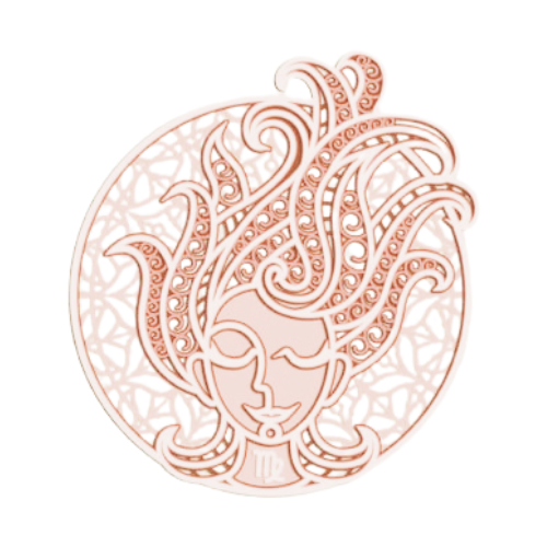 Layered Zodiac Wall Art Virgo decoration My Custom Designs Off White 12"