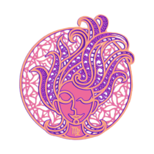 Layered Zodiac Wall Art Virgo decoration My Custom Designs Hot Pink 12"