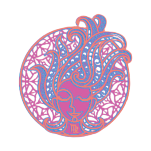 Layered Zodiac Wall Art Virgo decoration My Custom Designs Coral 12"
