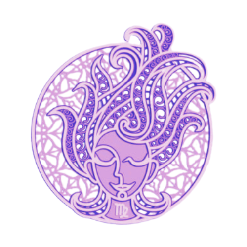 Layered Zodiac Wall Art Virgo decoration My Custom Designs Purple 12"