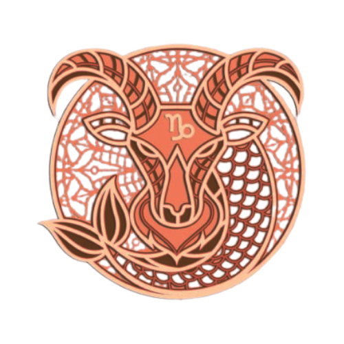 Layered Zodiac Wall Art Capricorn decoration My Custom Designs Heather red 12"